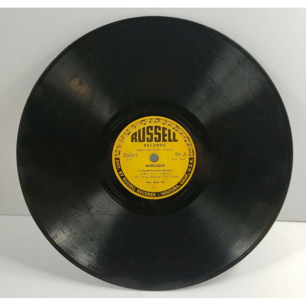 Rare Ballet 78 10" Narcissus On Russell Records Ventura Ca V/V